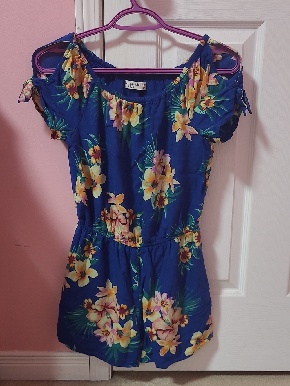 Abercrombie Girl's Cute Blue With Flower Romper
